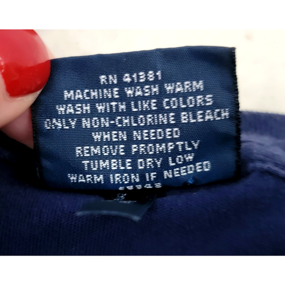 Vintage Polo Ralph Lauren 67 #3 Distressed Graphic T-Shirt Navy Blue Size L Y2K - Picture 6 of 8